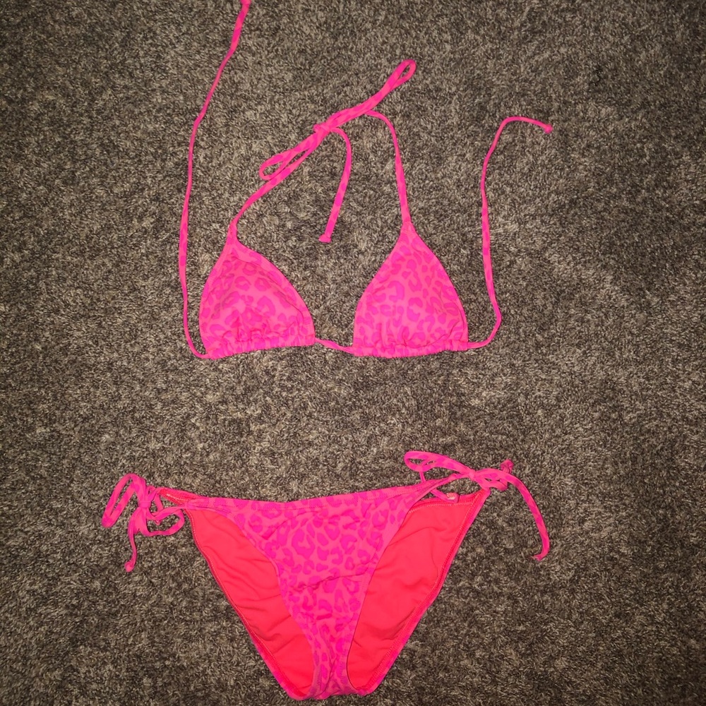 Bright animal print bikini